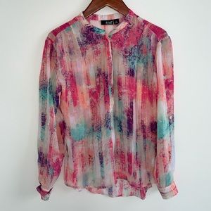 a.n.a Flowy Multi-colored Top